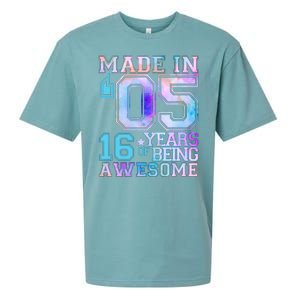 Pastel Made In '05 2005 16 Years of Being Awesome Birthday Sueded Cloud Jersey T-Shirt