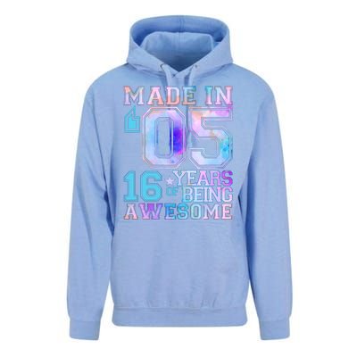 Pastel Made In '05 2005 16 Years of Being Awesome Birthday Unisex Surf Hoodie