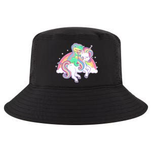 Pastel T-Rex Riding Magical Unicorn Funny Cute Cool Comfort Performance Bucket Hat