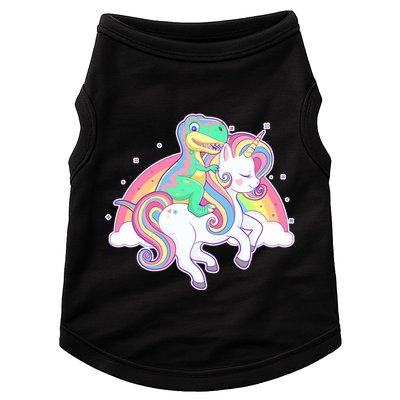Pastel T-Rex Riding Magical Unicorn Funny Cute Doggie Tank