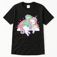 Pastel T-Rex Riding Magical Unicorn Funny Cute Tall T-Shirt