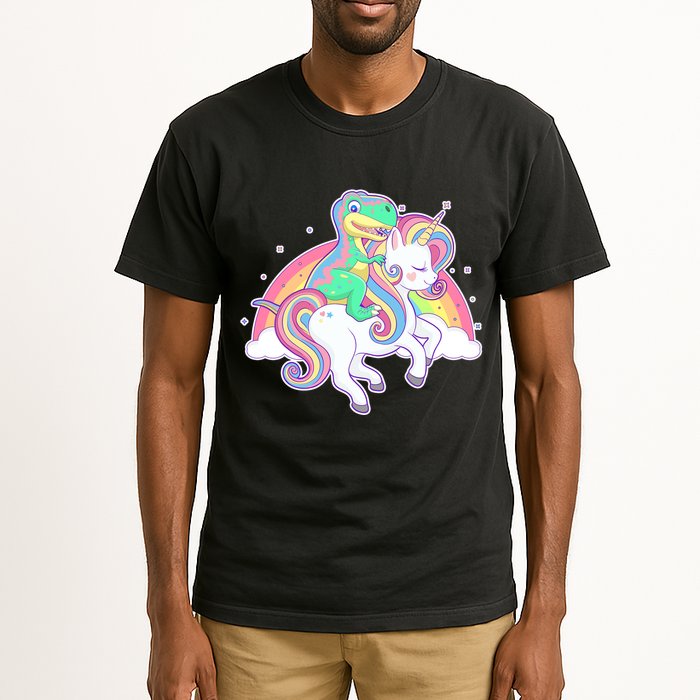 Pastel T-Rex Riding Magical Unicorn Funny Cute Tall T-Shirt