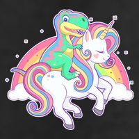 Pastel T-Rex Riding Magical Unicorn Funny Cute Golf Towel