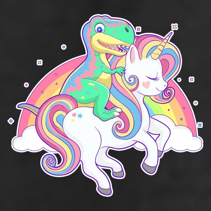 Pastel T-Rex Riding Magical Unicorn Funny Cute Golf Towel
