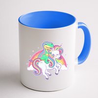 Pastel T-Rex Riding Magical Unicorn Funny Cute Mug