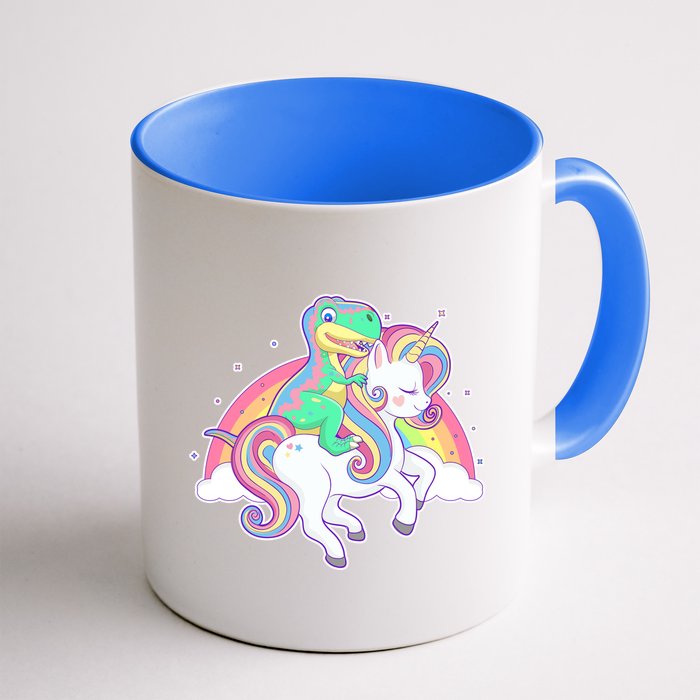Pastel T-Rex Riding Magical Unicorn Funny Cute Mug