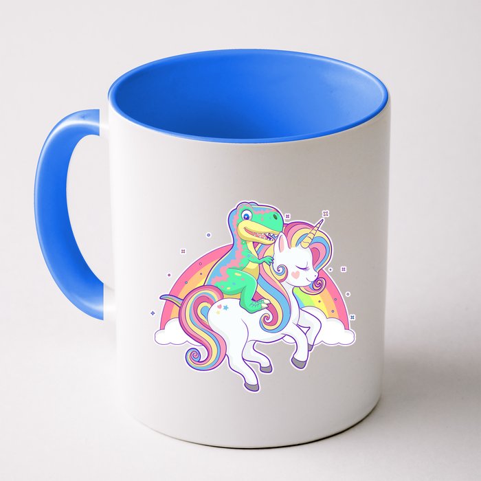Pastel T-Rex Riding Magical Unicorn Funny Cute Mug
