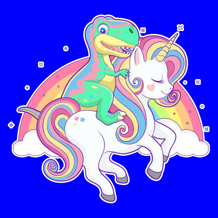 Pastel T-Rex Riding Magical Unicorn Funny Cute Mug