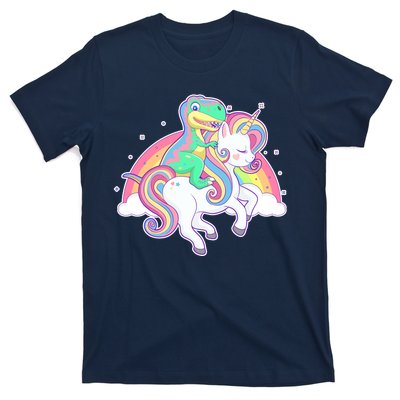 Pastel T-Rex Riding Magical Unicorn Funny Cute T-Shirt