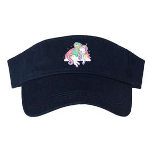 Pastel T-Rex Riding Magical Unicorn Funny Cute Valucap Bio-Washed Visor