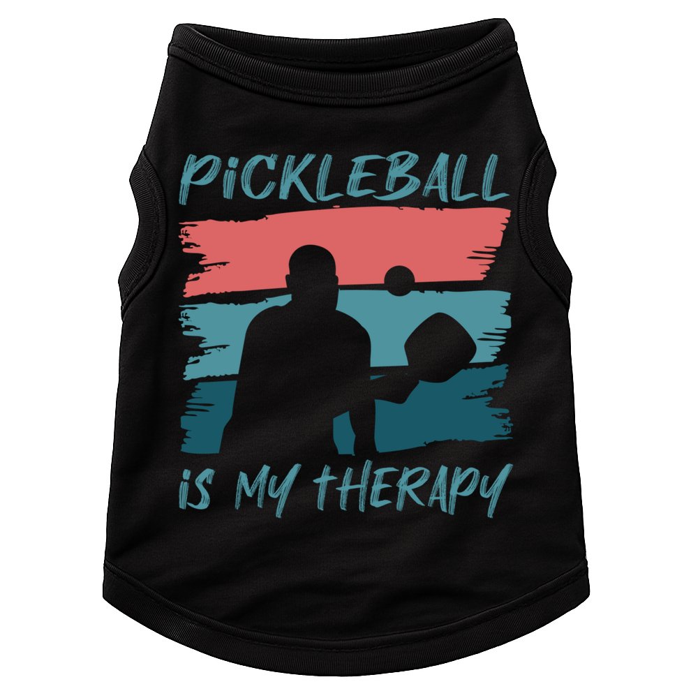 Pickleball As Therapy Funny Saying Hobby Sports Cool Gift Doggie Tank