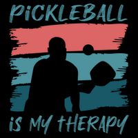 Pickleball As Therapy Funny Saying Hobby Sports Cool Gift Impact Tech Backpack