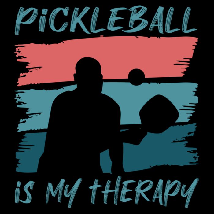 Pickleball As Therapy Funny Saying Hobby Sports Cool Gift Impact Tech Backpack