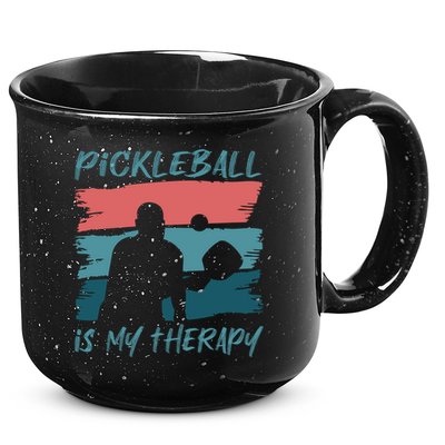 Pickleball As Therapy Funny Saying Hobby Sports Cool Gift 15oz Campfire Ceramic Mug