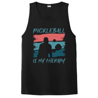 Pickleball As Therapy Funny Saying Hobby Sports Cool Gift PosiCharge Competitor Tank