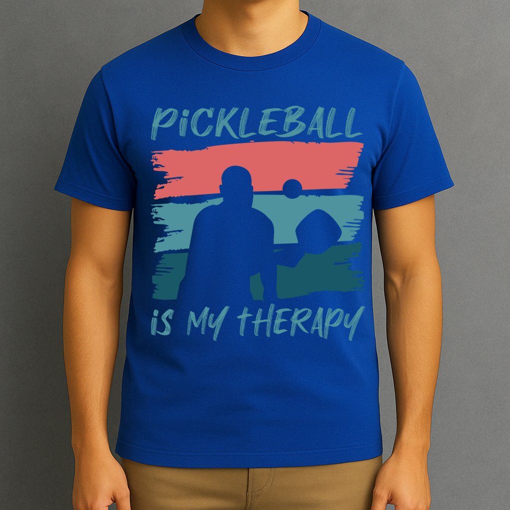 Pickleball As Therapy Funny Saying Hobby Sports Cool Gift T-Shirt