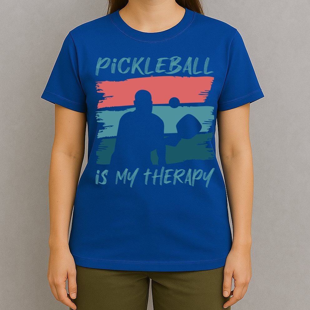 Pickleball As Therapy Funny Saying Hobby Sports Cool Gift T-Shirt