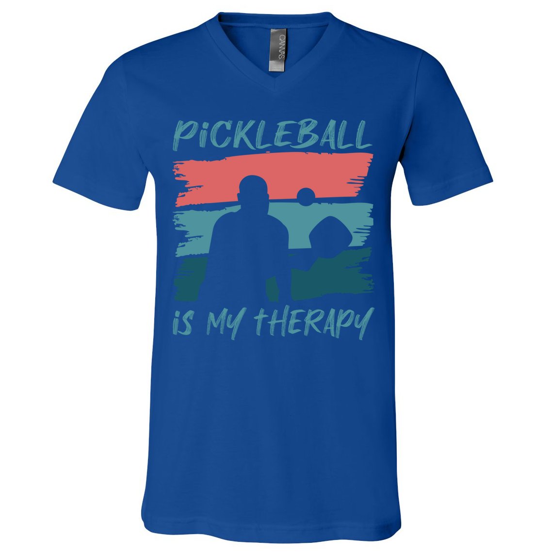 Pickleball As Therapy Funny Saying Hobby Sports Cool Gift V-Neck T-Shirt