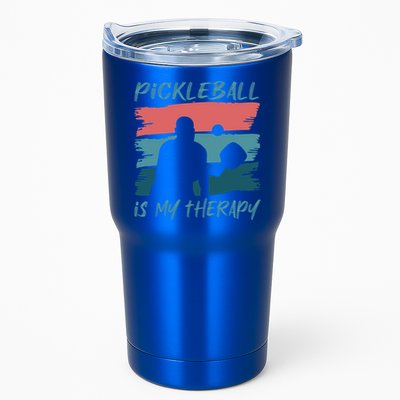 Pickleball As Therapy Funny Saying Hobby Sports Cool Gift Tumbler