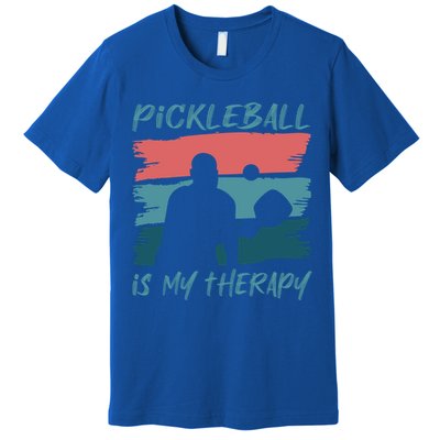 Pickleball As Therapy Funny Saying Hobby Sports Cool Gift Premium T-Shirt