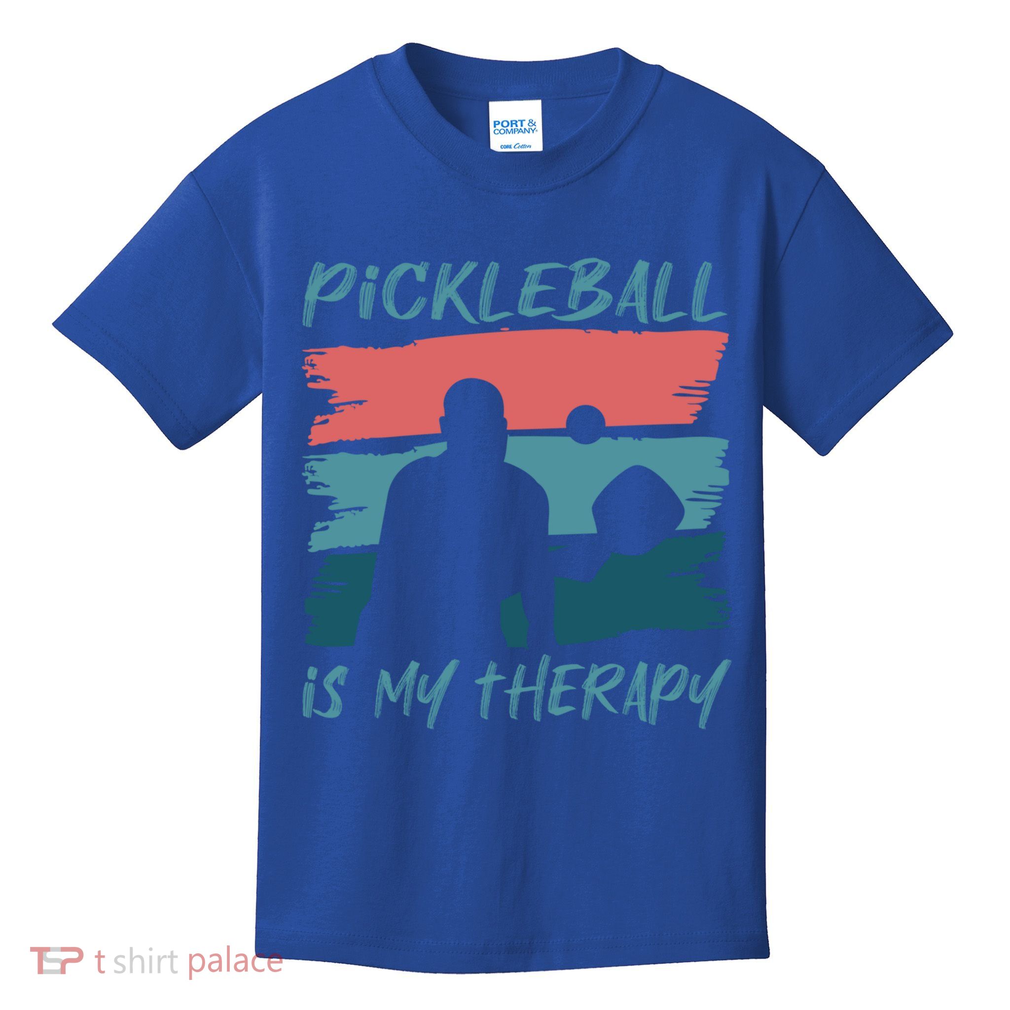 Pickleball As Therapy Funny Saying Hobby Sports Cool Gift Kids T-Shirt
