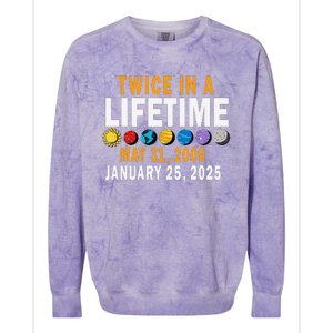 Planetary Alignment Twice In A Lifetime May 2000 Jan 2025 Colorblast Crewneck Sweatshirt