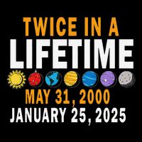 Planetary Alignment Twice In A Lifetime May 2000 Jan 2025 7-Panel Snapback Hat