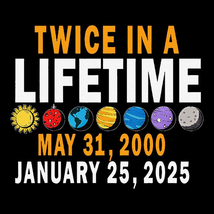 Planetary Alignment Twice In A Lifetime May 2000 Jan 2025 Tank Top