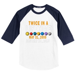 Planetary Alignment Twice In A Lifetime May 2000 Jan 2025 Baseball Sleeve Shirt