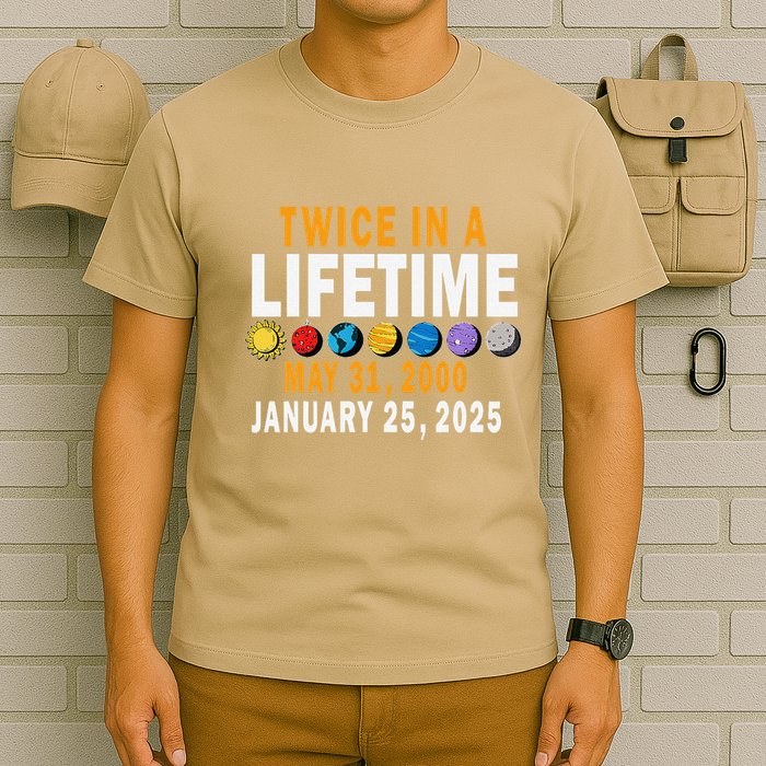 Planetary Alignment Twice In A Lifetime May 2000 Jan 2025 T-Shirt