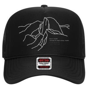 Places Around The World Half Dome Yosemite National Park High Crown Mesh Back Trucker Hat