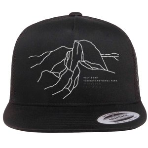 Places Around The World Half Dome Yosemite National Park Flat Bill Trucker Hat