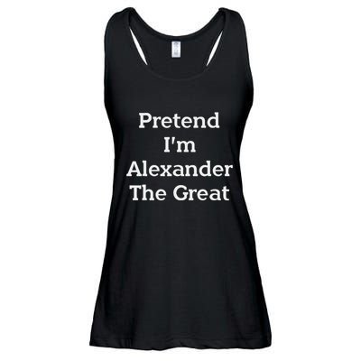 Pretend Alexander The Great Costume Funny Halloween Party Ladies Essential Flowy Tank