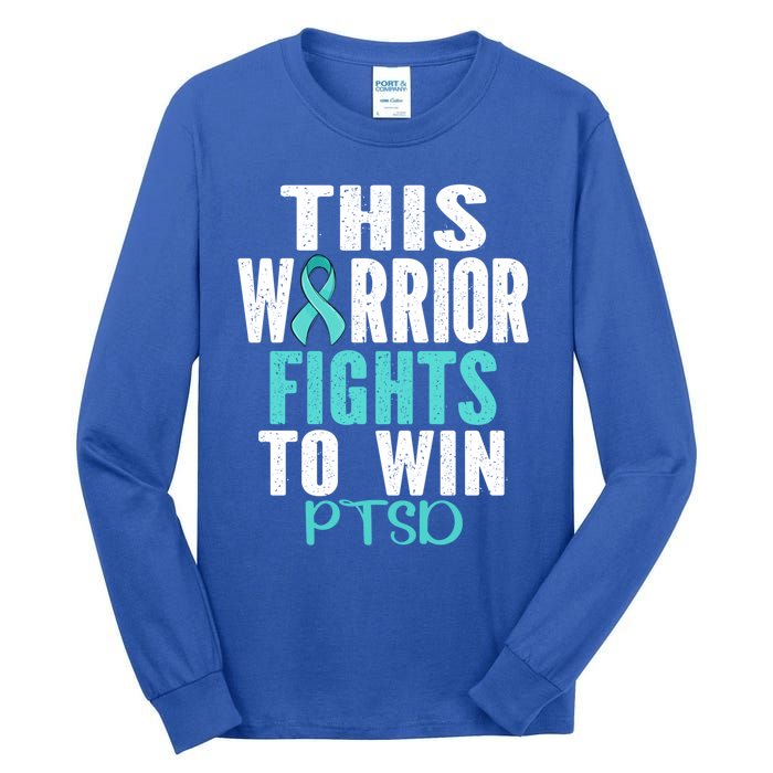 Ptsd Awareness This Warrior Fights To Win Ptsd Gift Tall Long Sleeve T-Shirt