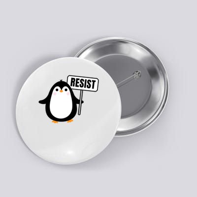 Penguins Against Tariff Funny Penguin No Tariffs Resist Button