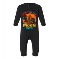 Party At The Moon Tower Vintage Apparel Infant Fleece One Piece