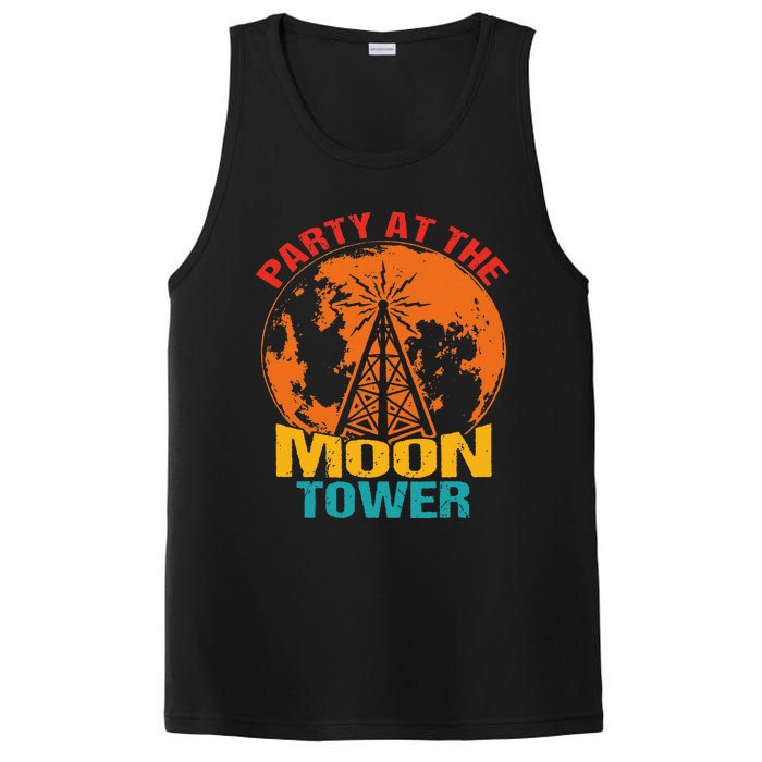 Party At The Moon Tower Vintage Apparel PosiCharge Competitor Tank