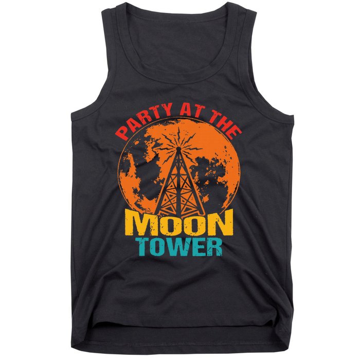 Party At The Moon Tower Vintage Apparel Tank Top