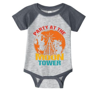 Party At The Moon Tower Vintage Apparel Infant Baby Jersey Bodysuit