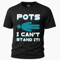 Pots Awareness Turquoise Ribbon Dysautonomia Neurologists Gift Cooling Performance Crew T-Shirt