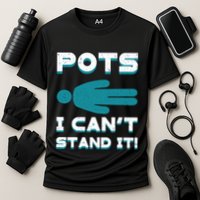 Pots Awareness Turquoise Ribbon Dysautonomia Neurologists Gift Cooling Performance Crew T-Shirt