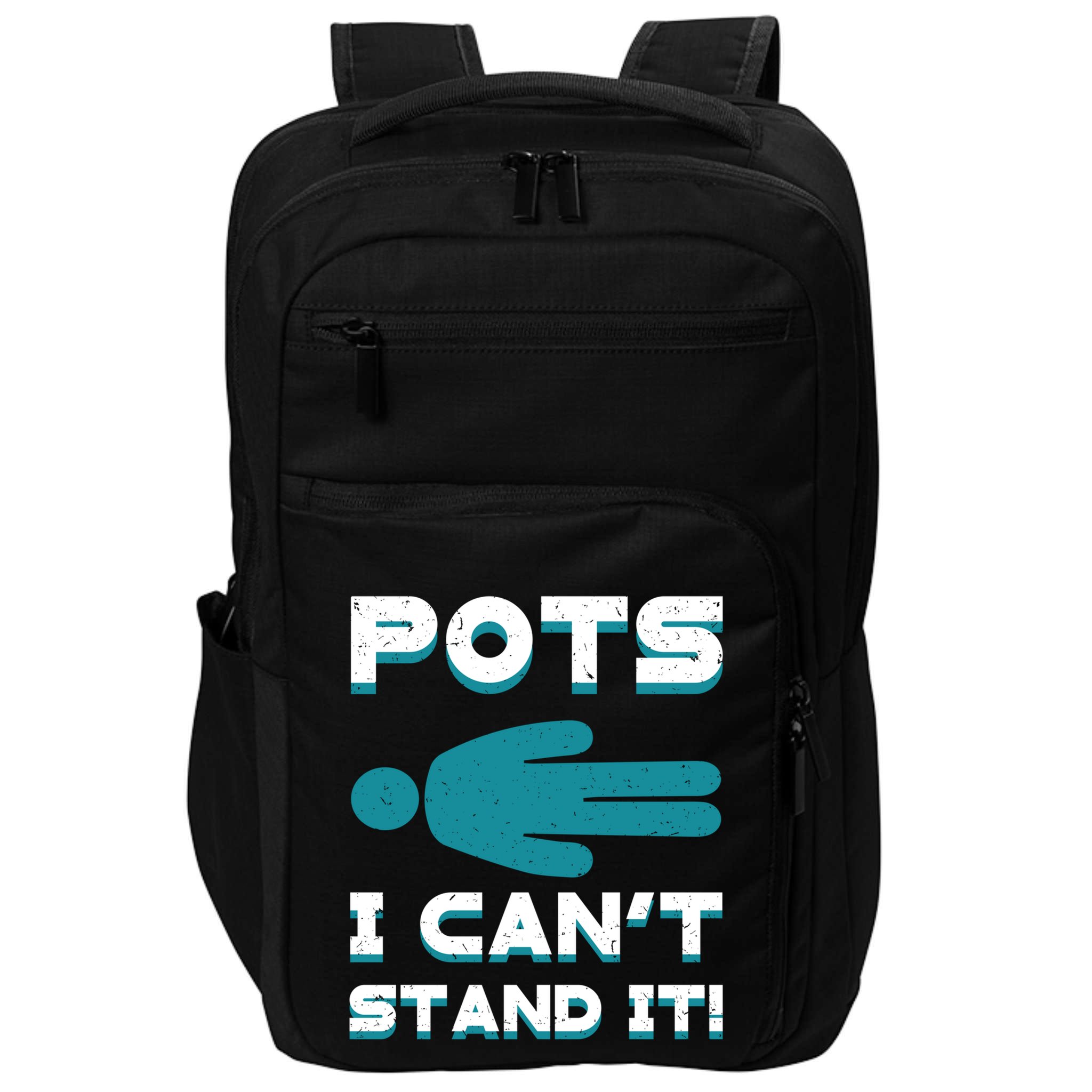 Pots Awareness Turquoise Ribbon Dysautonomia Neurologists Gift Impact Tech Backpack