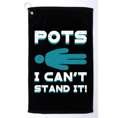 Pots Awareness Turquoise Ribbon Dysautonomia Neurologists Gift Golf Towel