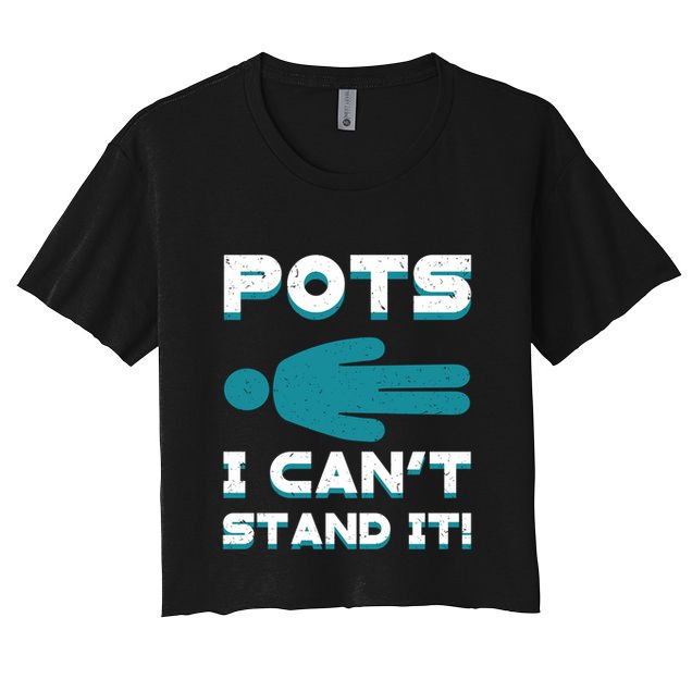 Pots Awareness Turquoise Ribbon Dysautonomia Neurologists Gift Crop Top