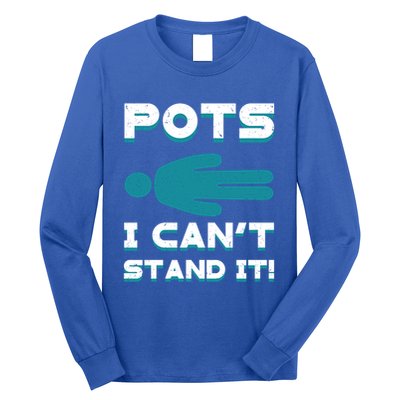 Pots Awareness Turquoise Ribbon Dysautonomia Neurologists Gift Long Sleeve Shirt