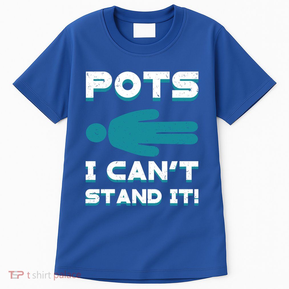 Pots Awareness Turquoise Ribbon Dysautonomia Neurologists Gift Tall T-Shirt