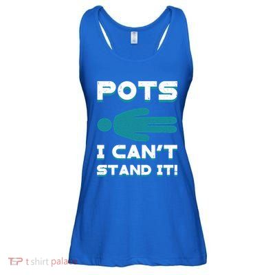 Pots Awareness Turquoise Ribbon Dysautonomia Neurologists Gift Ladies Essential Flowy Tank