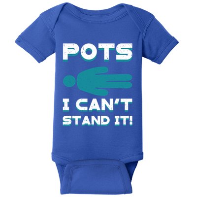 Pots Awareness Turquoise Ribbon Dysautonomia Neurologists Gift Baby Bodysuit