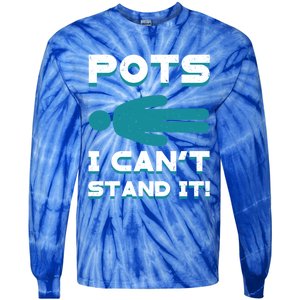 Pots Awareness Turquoise Ribbon Dysautonomia Neurologists Gift Tie-Dye Long Sleeve Shirt