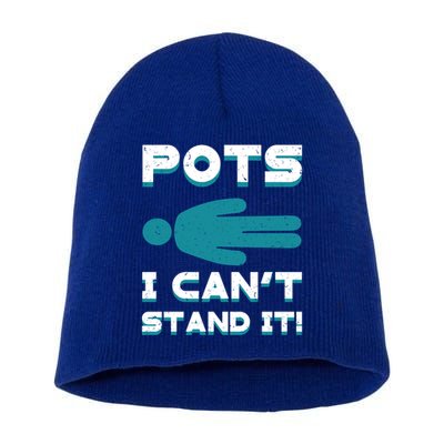 Pots Awareness Turquoise Ribbon Dysautonomia Neurologists Gift Short Acrylic Beanie